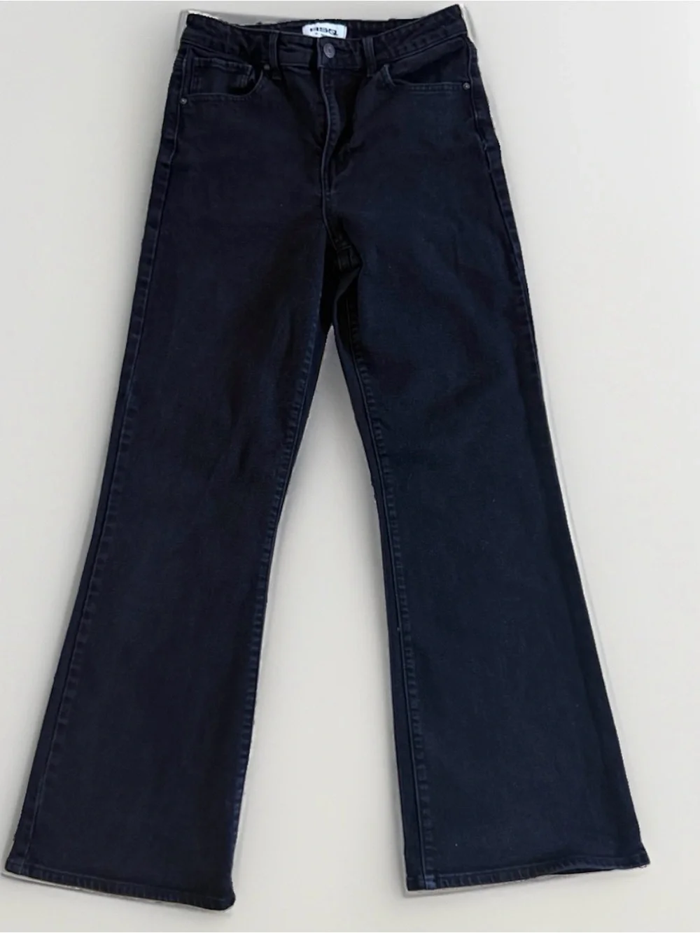 RSQ High Rise Flare Jeans Women’s Size 29 Black Stretch Denim Flared Leg